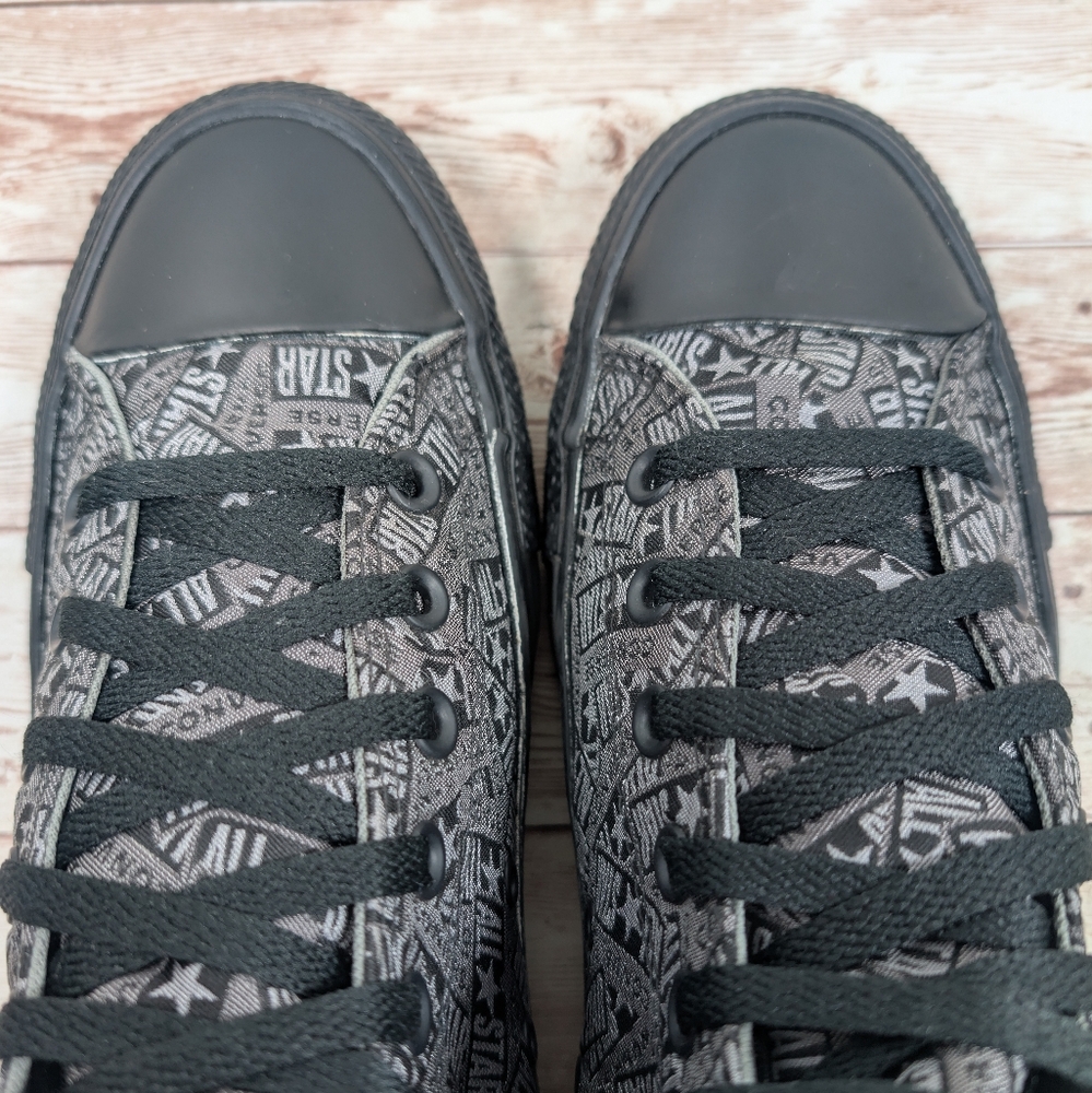 Converse Logo Play Black Mason High Top Sneakers Chuck Shoes Black Silver Men 9 - Picture 4 of 16